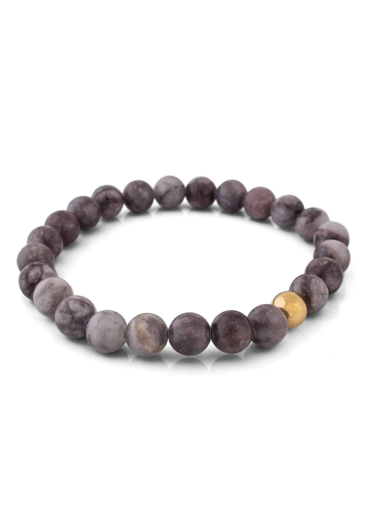 Globae Bracelet - Purple Wood Grain Stone