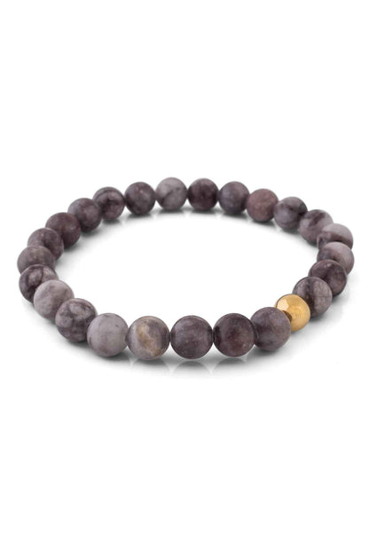 Globae Bracelet - Purple Wood Grain Stone