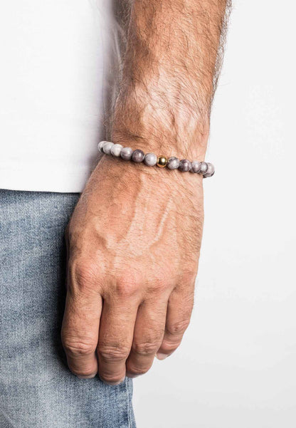 Globae Bracelet - Purple Wood Grain Stone