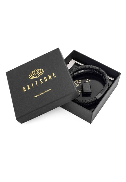 Gracilitas Leather Bracelet Matte Black - Black