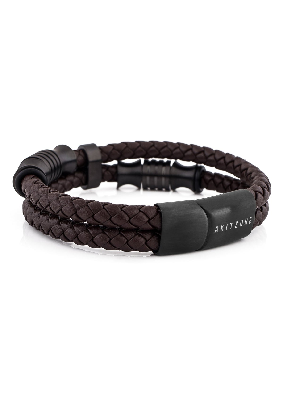 Gracilitas Leather Bracelet Matte Black - Brown