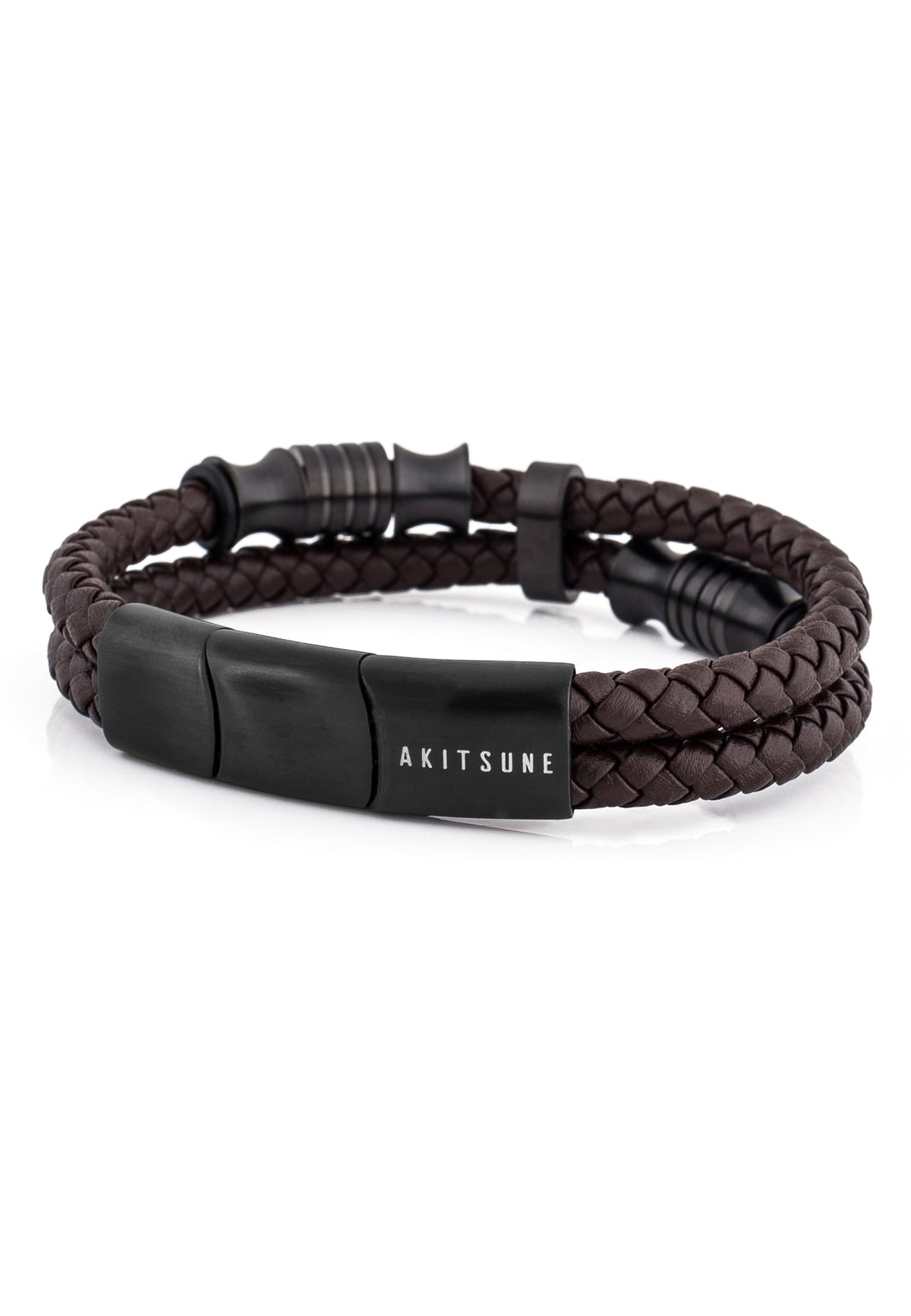 Gracilitas Leather Bracelet Matte Black - Brown