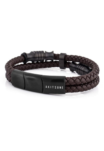 Gracilitas Leather Bracelet Matte Black - Brown