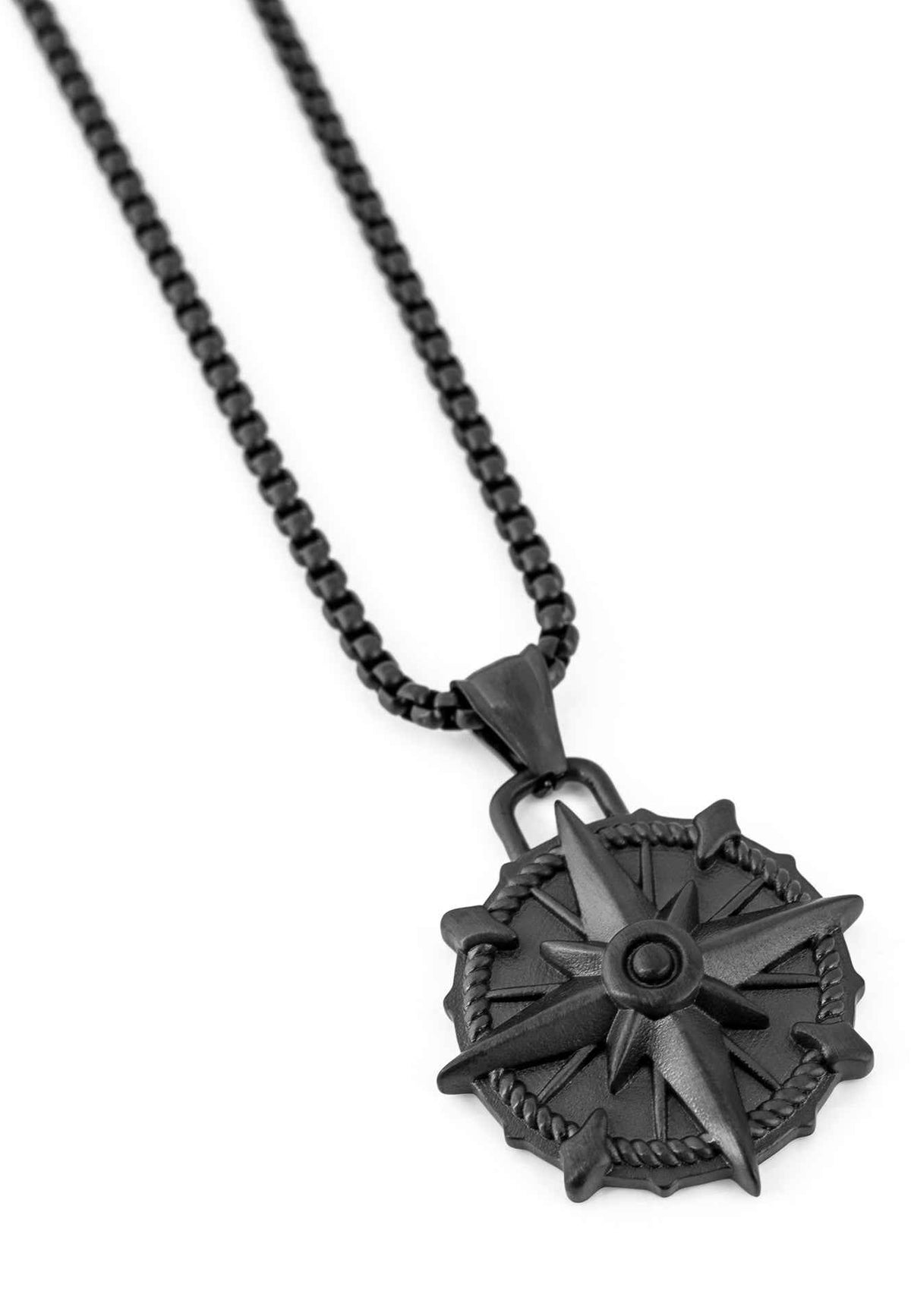 Guidance Pendant / Necklace Matte Black 70 cm
