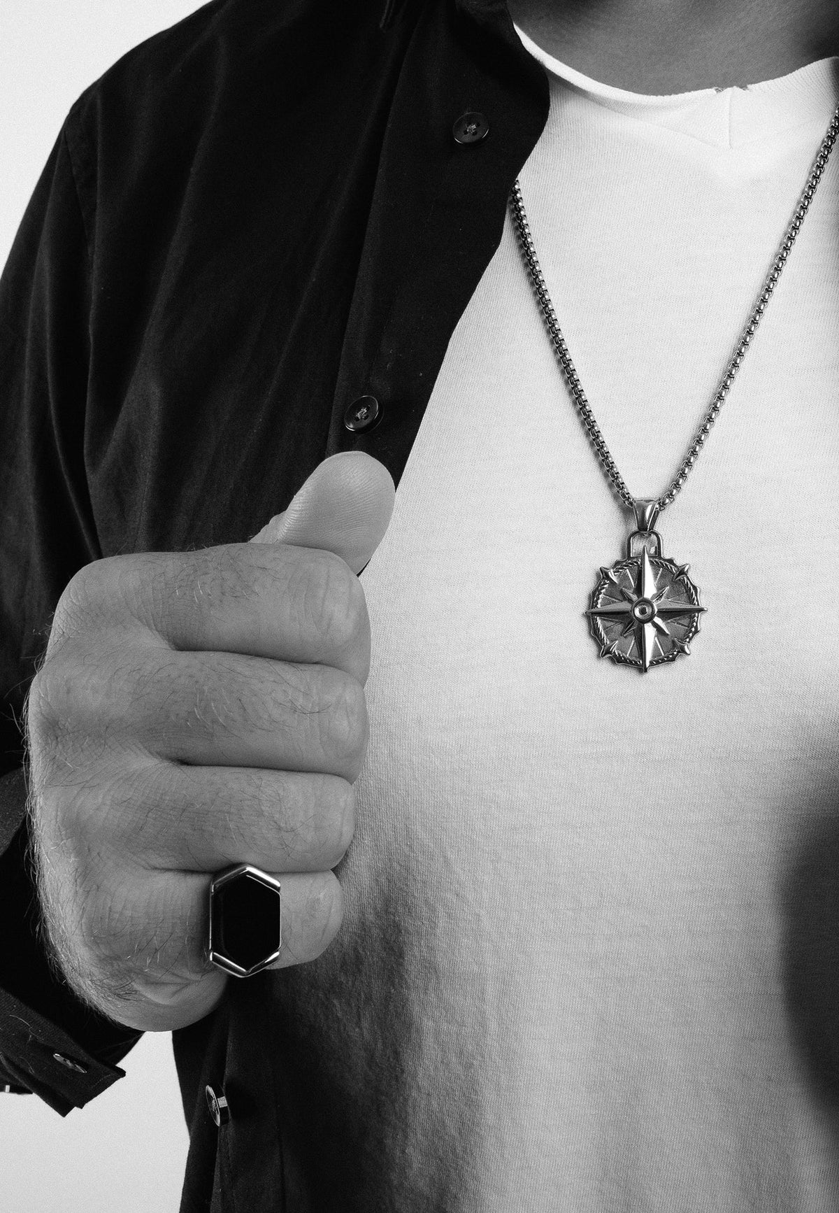 Guidance Pendant / Necklace Silver 70 cm