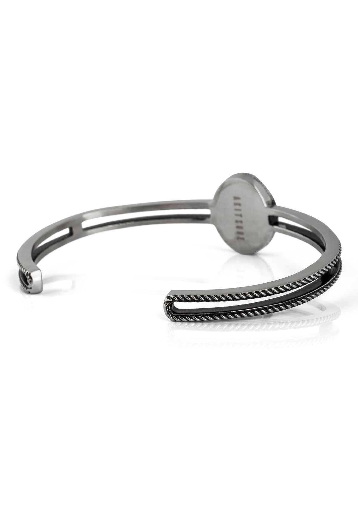 Hamsa Bangle Antique Silver