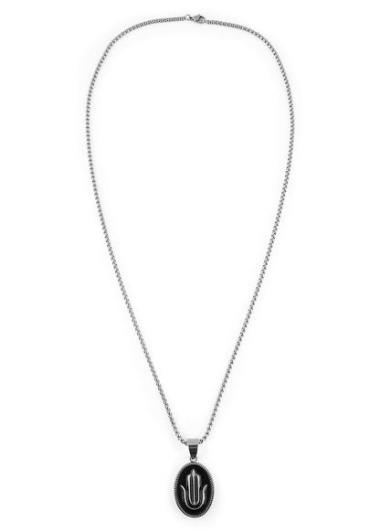 Hamsa Pendant / Necklace Silver 70 cm
