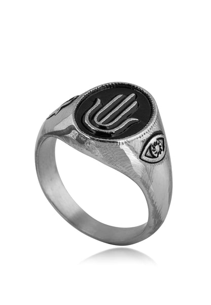 Hamsa Ring Antique Silver