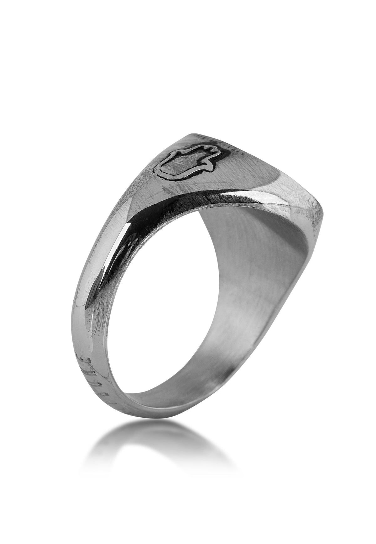 Hamsa Ring Antique Silver