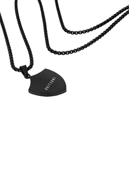 Insignia Pendant / Necklace Matte Black 90 cm
