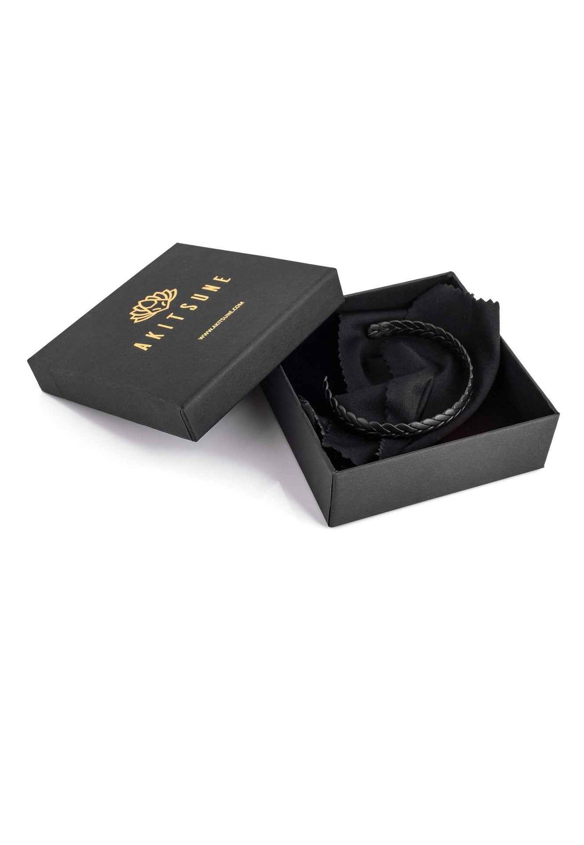 Laurea Laurel Wreath Bangle - Black