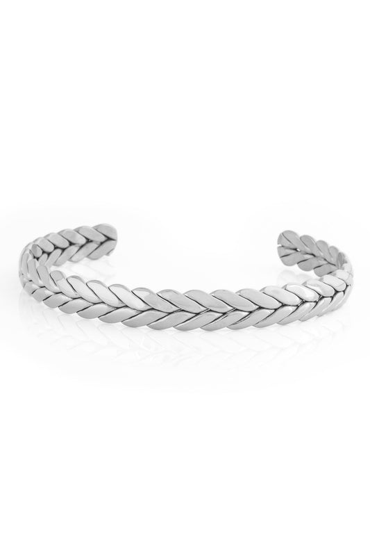 Laurea Laurel Wreath Bangle - Silver