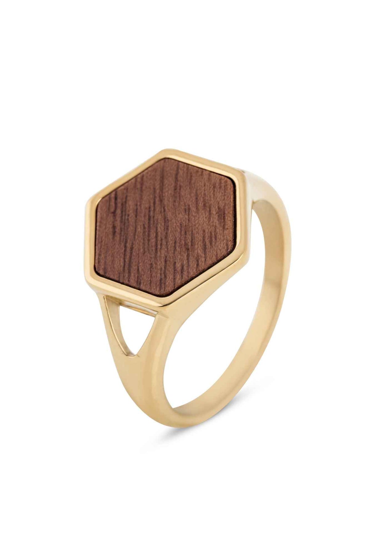 Lignum Ring Gold-Wood