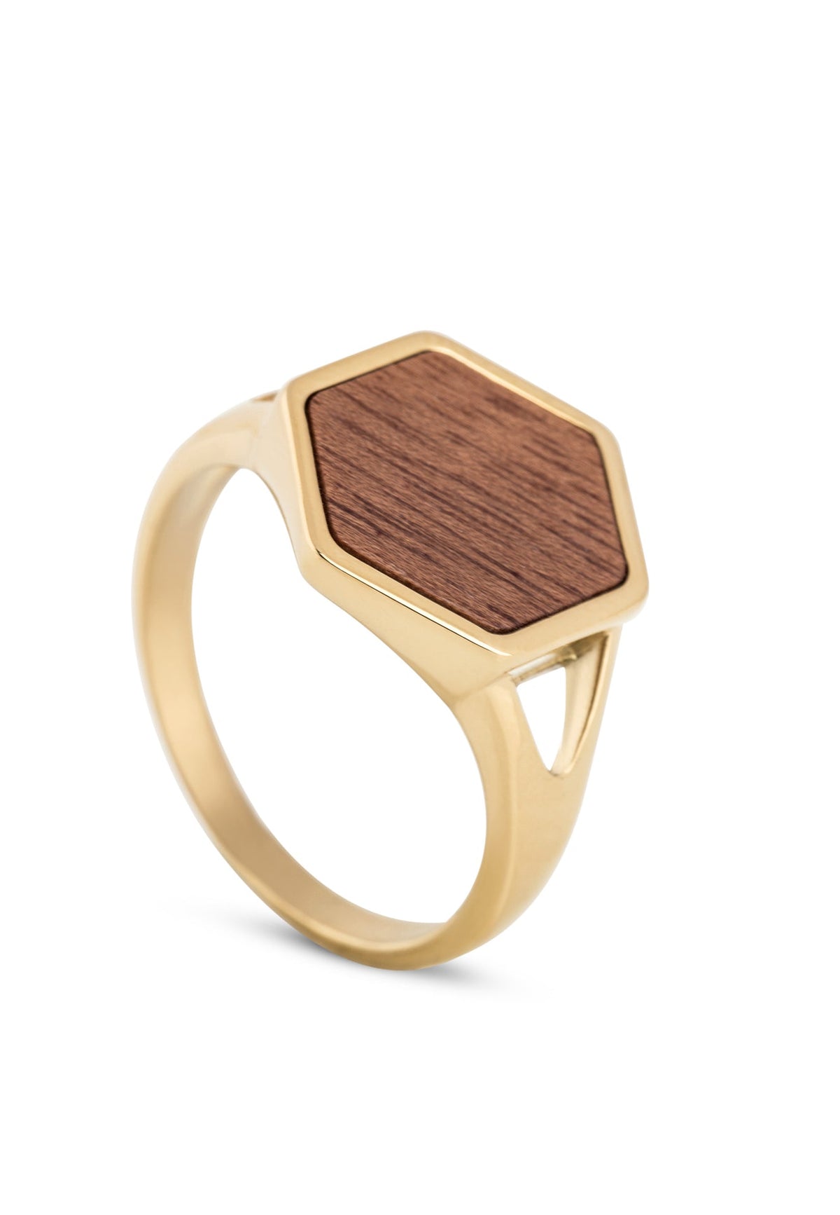Lignum Ring Gold-Wood