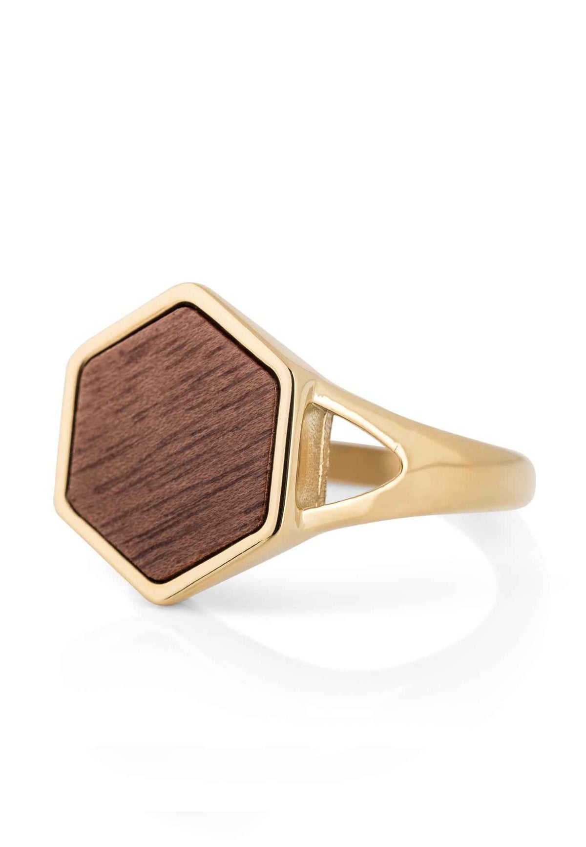Lignum Ring Gold-Wood