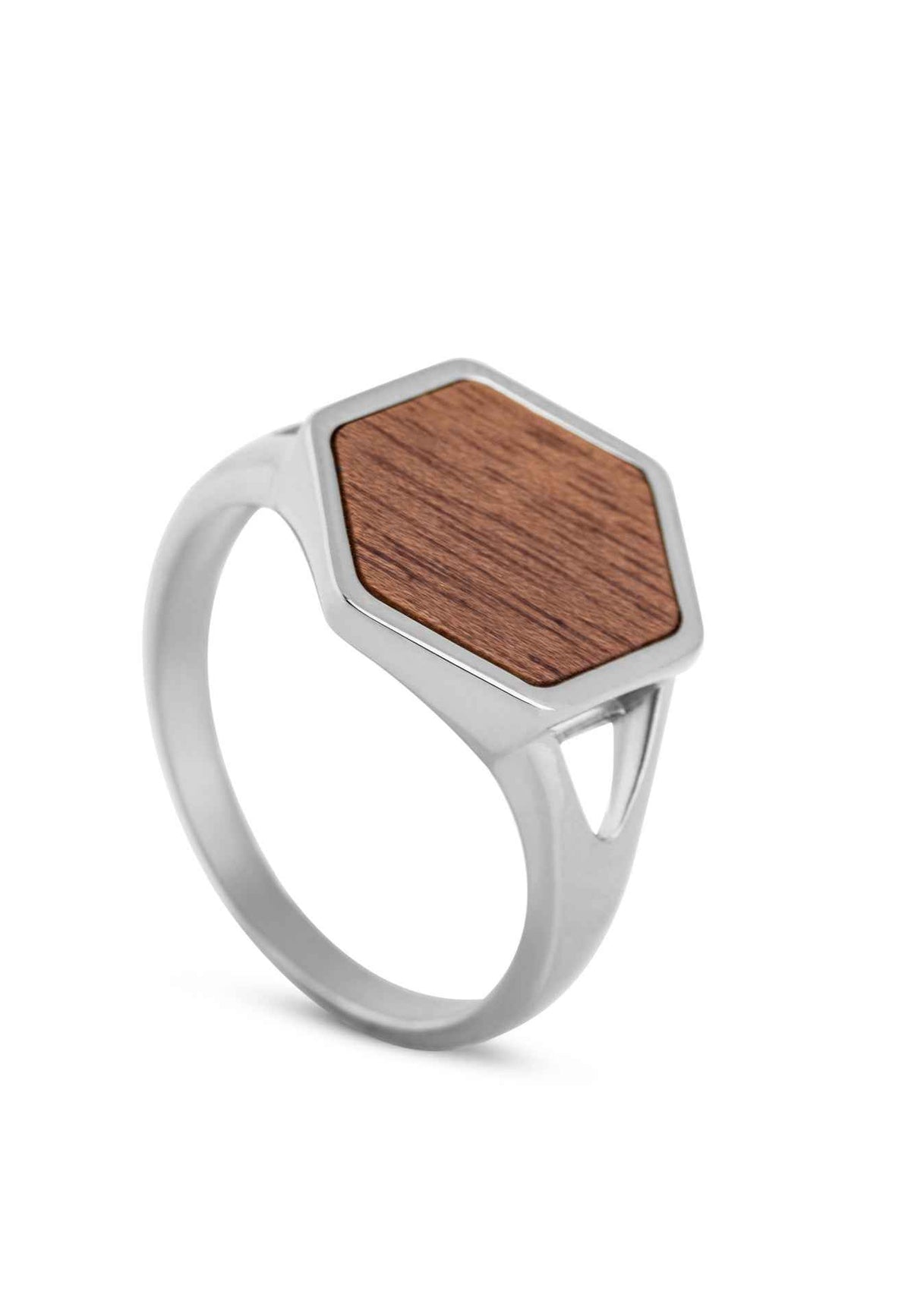 Lignum Ring Silver-Wood