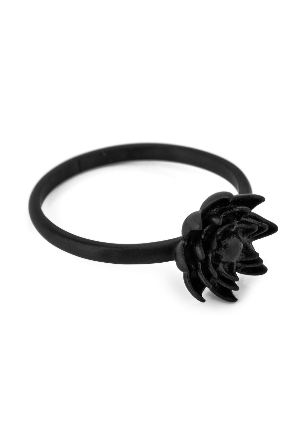 Lotus Ring Matte Black