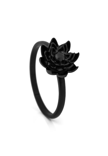 Lotus Ring Matte Black
