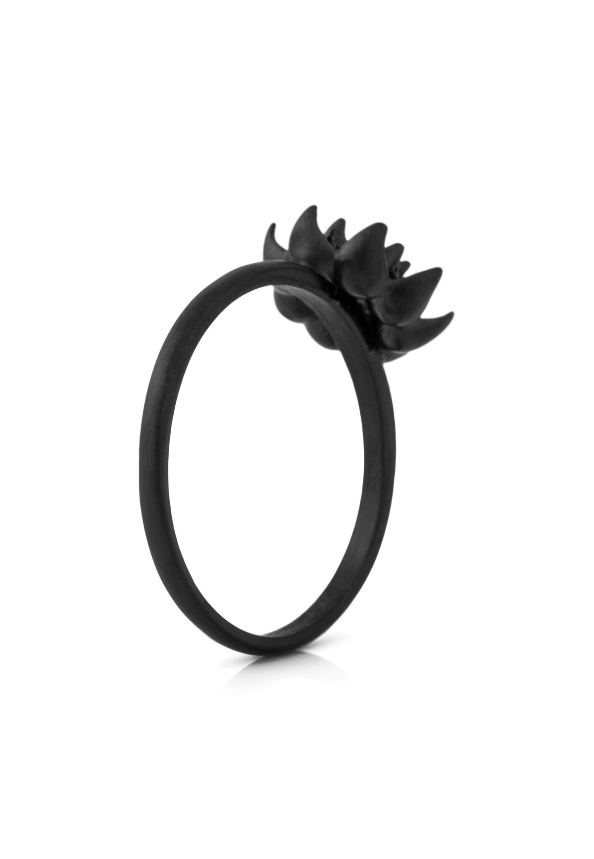 Lotus Ring Matte Black