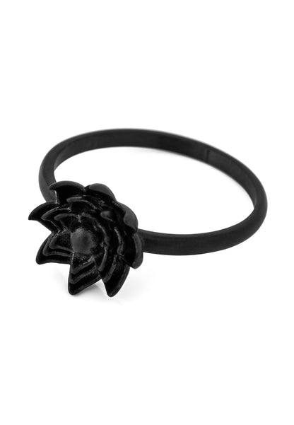 Lotus Ring Matte Black