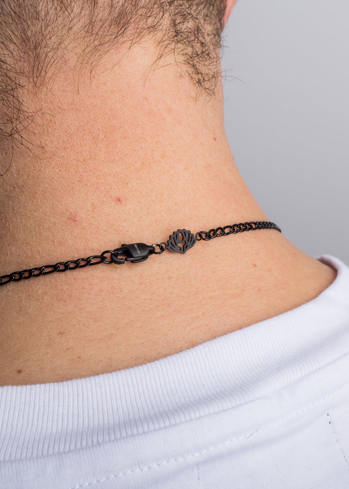 Figaro Chain Magnas Matte Black - 70cm - 3mm