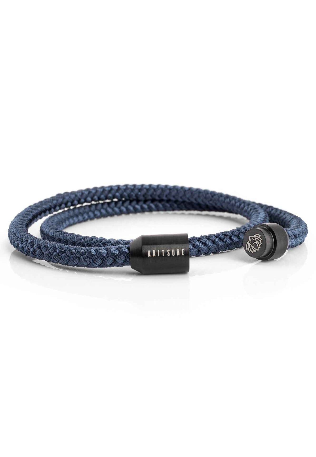 Mare Nylon Bracelet Matte Black - Navyblue