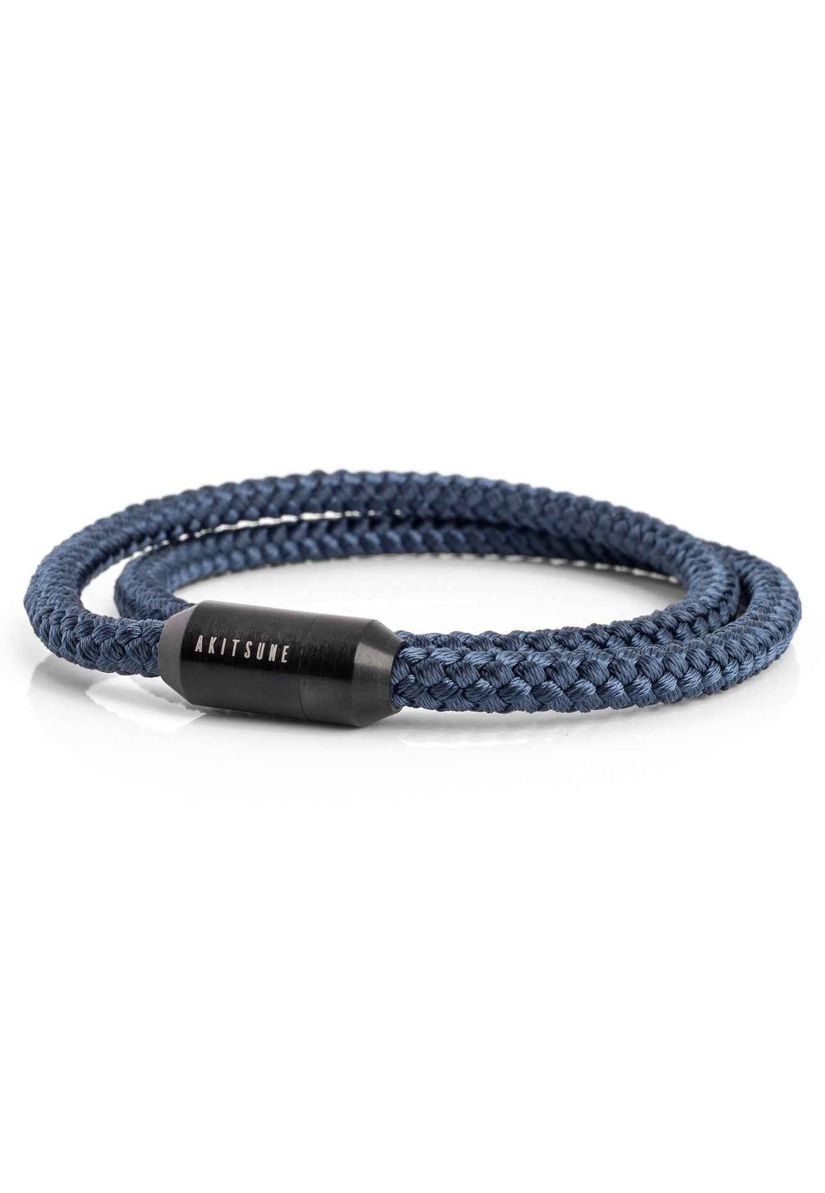 Mare Nylon Bracelet Matte Black - Navyblue
