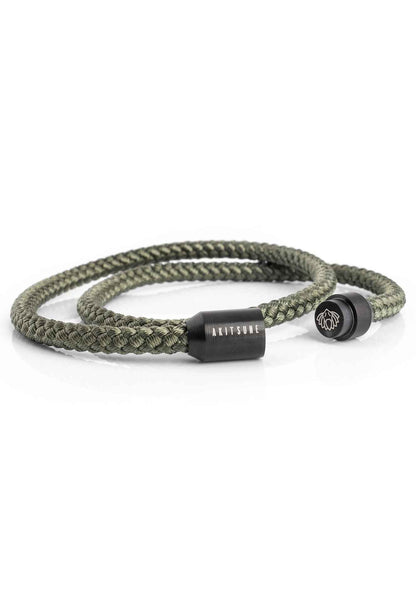 Mare Nylon Bracelet Matte Black - Olive