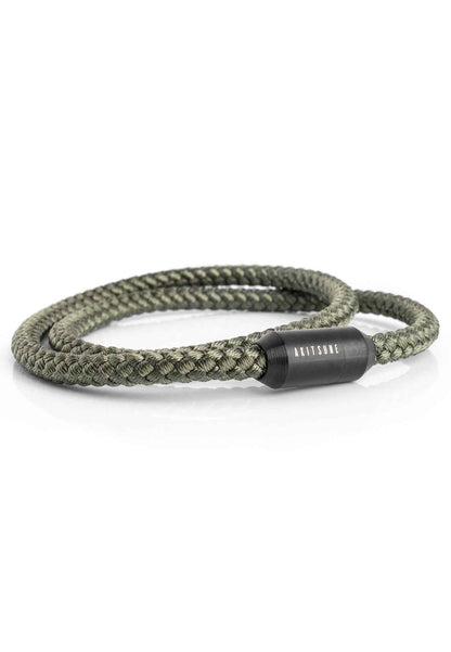 Mare Nylon Bracelet Matte Black - Olive