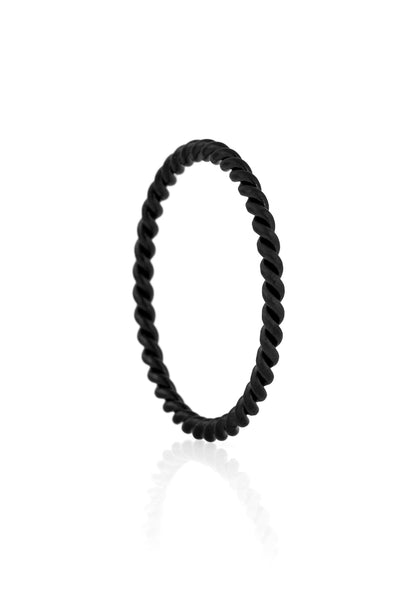 Mare Ring Matte Black - Set of 3