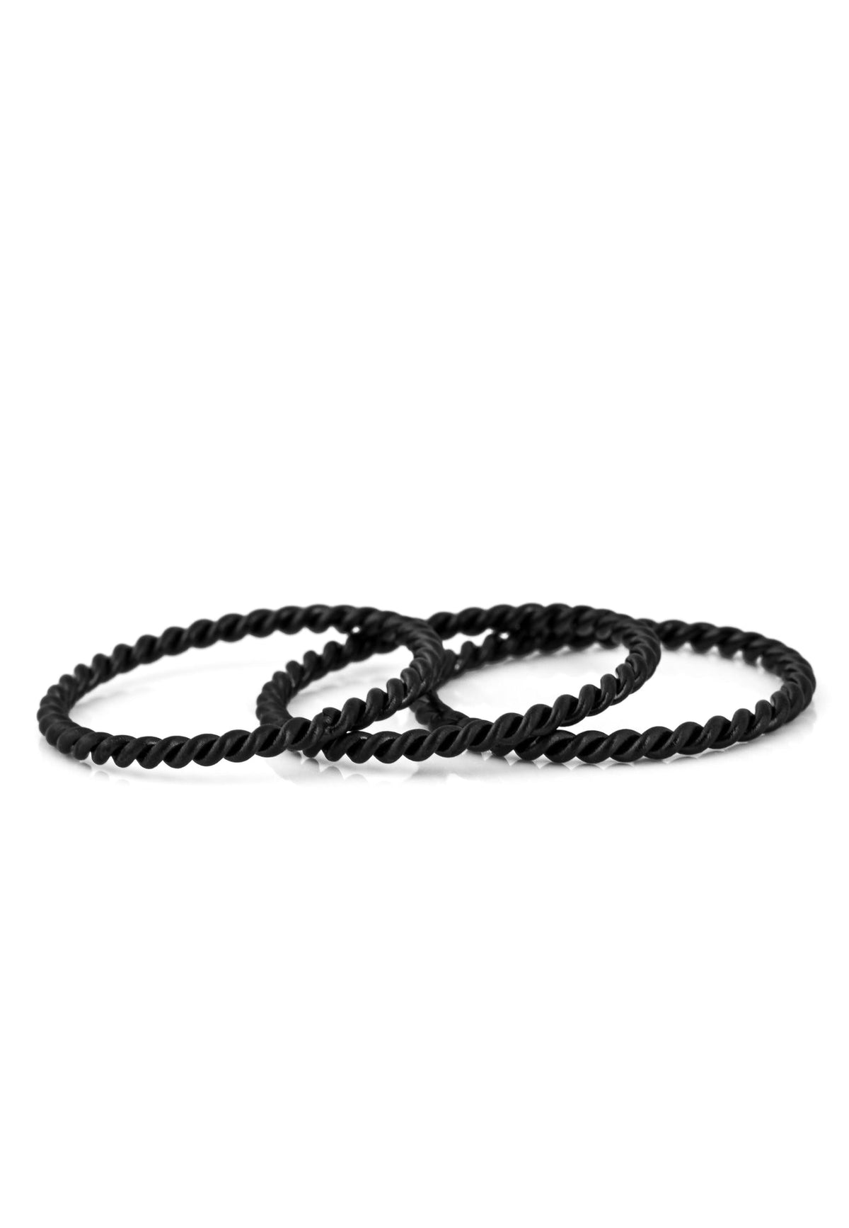 Mare Ring Matte Black - Set of 3