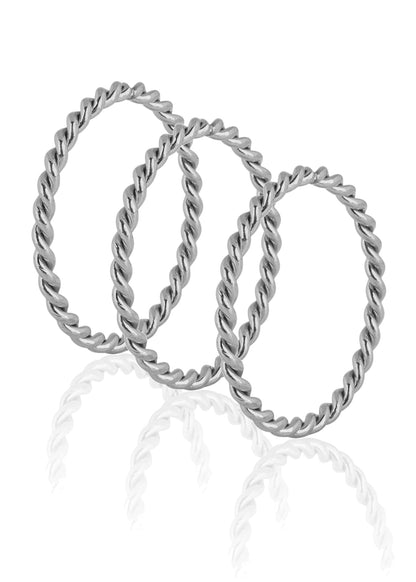 Mare Ring Silver - Set of 3