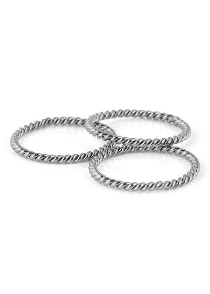 Mare Ring Silver - Set of 3