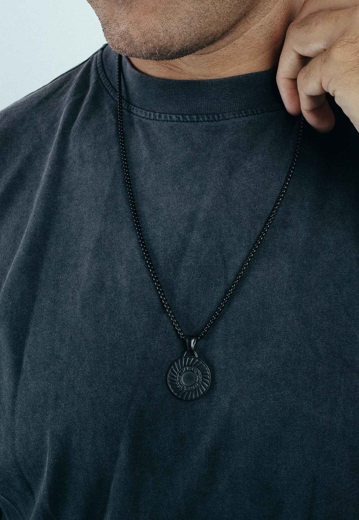 Mortis Pendant / Necklace Matte Black 70 cm
