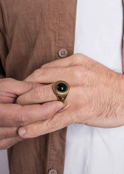 Mortis Ring Antique Gold
