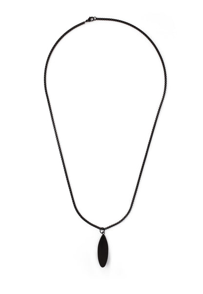 Nalu Surf Board Pendant / Necklace Matte Black 70 cm