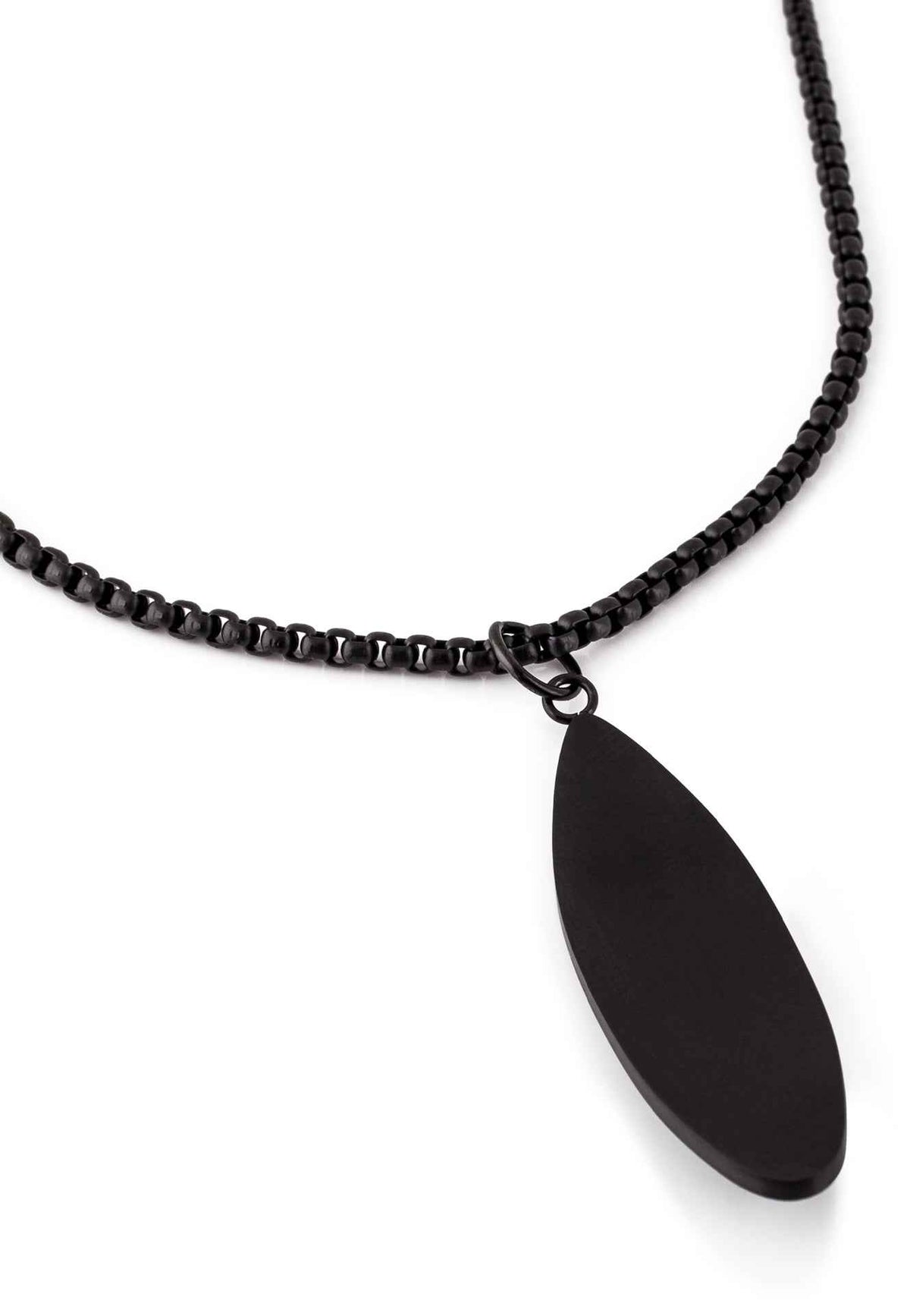 Nalu Surf Board Pendant / Necklace Matte Black 70 cm