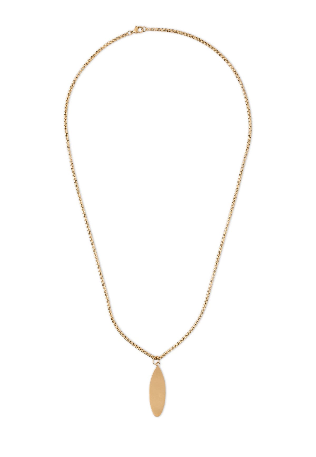 Nalu Surf Board Pendant / Necklace Gold 70 cm