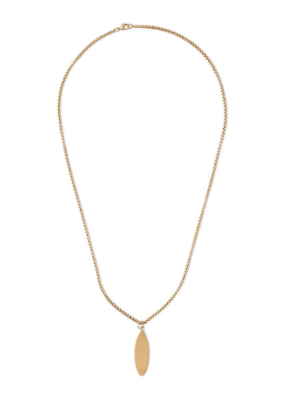 Nalu Surf Board Pendant / Necklace Gold 70 cm