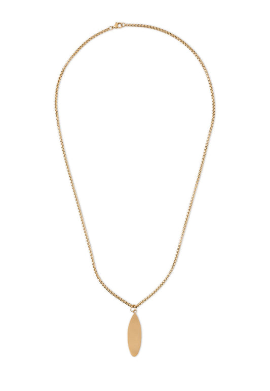 Nalu Surf Board Pendant / Necklace Gold 70 cm