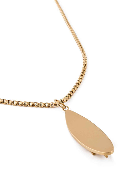 Nalu Surf Board Pendant / Necklace Gold 70 cm