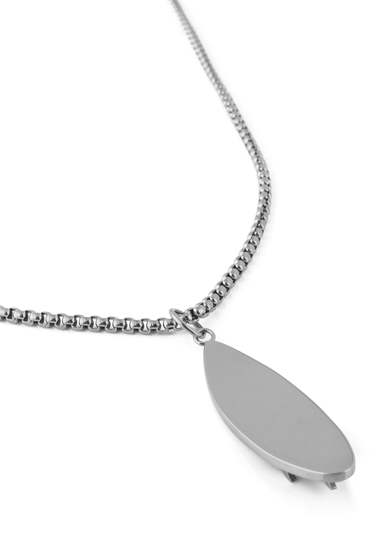 Nalu Surf Board Pendant / Necklace Silver 70 cm
