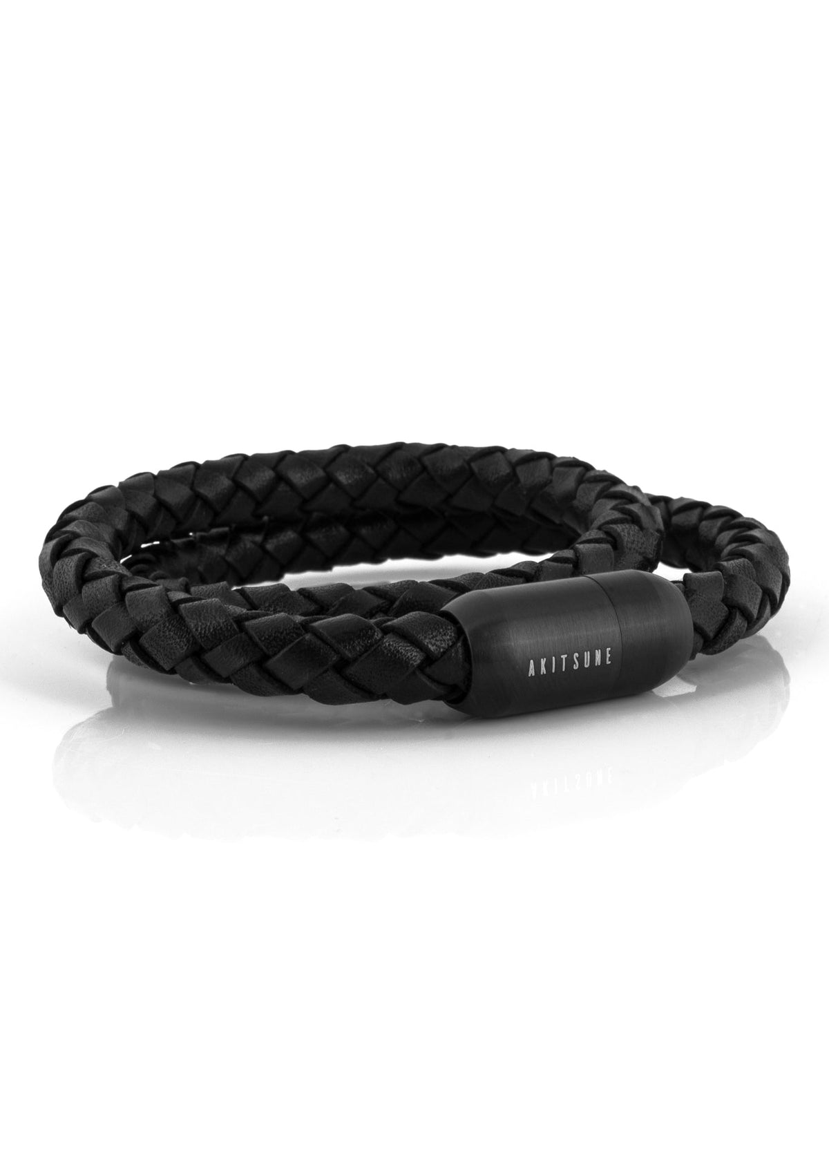 Navis Leather Bracelet Black-Black