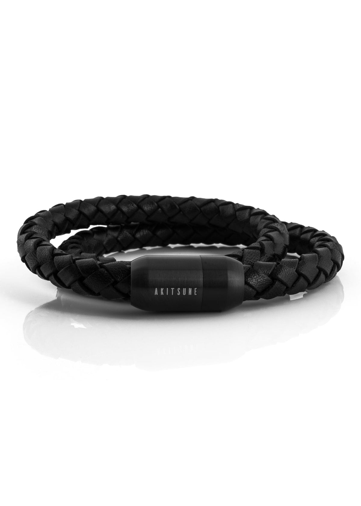 Navis Leather Bracelet Black-Black