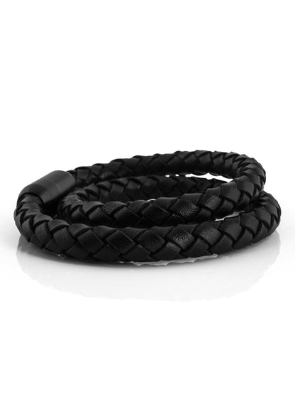 Navis Leather Bracelet Black-Black