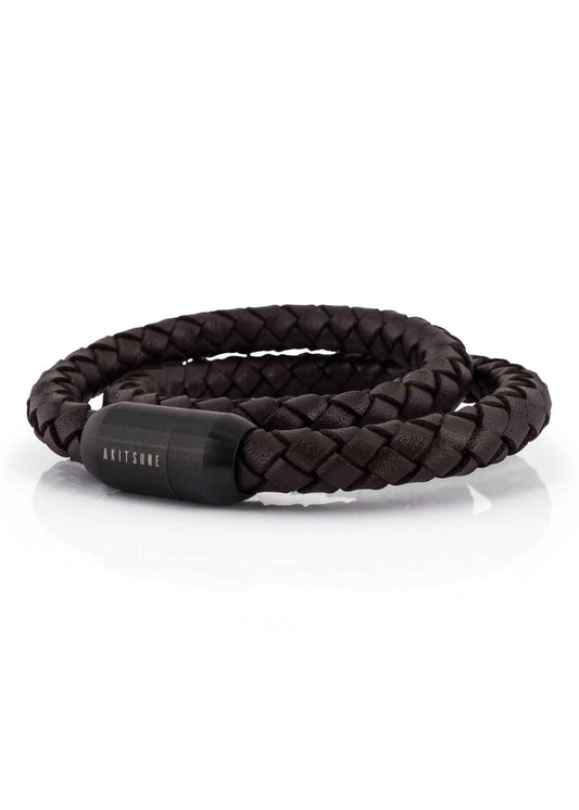 Navis Leather Bracelet Black-Brown