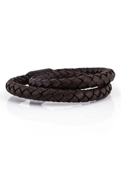 Navis Leather Bracelet Black-Brown