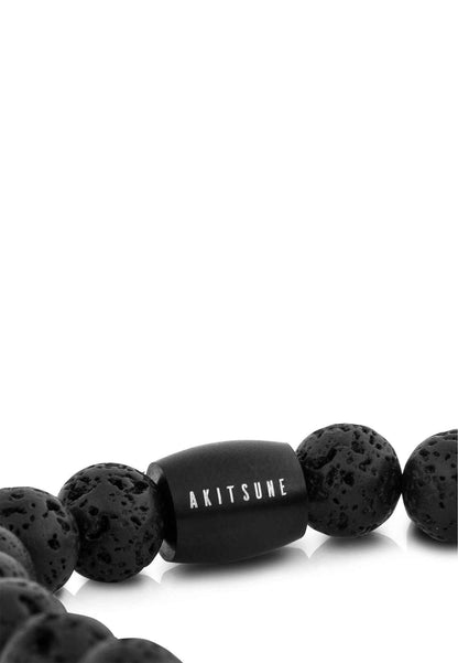 Obsidius Beaded Bracelet Black - Black Lavastone