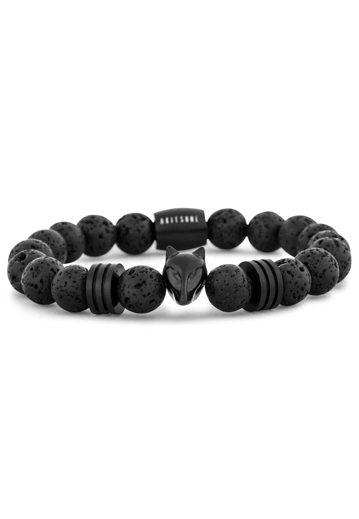 Obsidius Beaded Bracelet Black - Black Lavastone