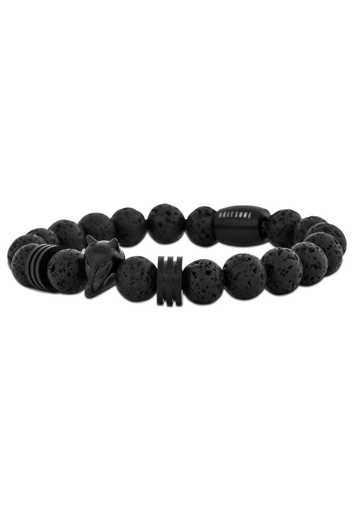 Obsidius Beaded Bracelet Black - Black Lavastone